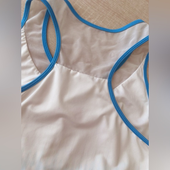 Lucky in Love Tennis/pickleball Set Skirt (M) & Tank (XL) Blue Multicolor Print - Picture 10 of 11